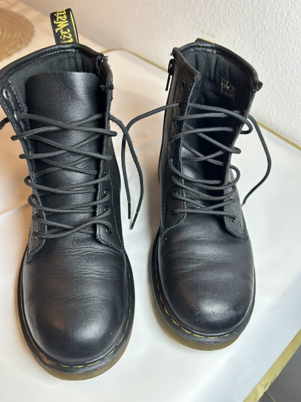 Doc Dr Martens 14045 Vegan Felix Combat Lace Up Women's Size 4Boots